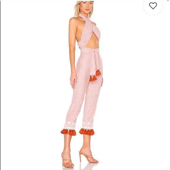 Jamie Jumpsuit in Rust Stripe - Picture 2 of 4